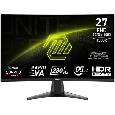 شاشة MSI MAG 275F 27 بوصة، منحني، 0.5ms، 280Hz