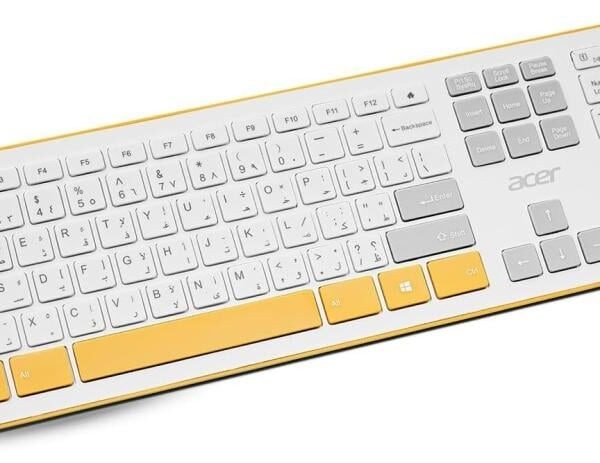 كومبو لاسلكي Acer OCC200 أبيض/أصفر