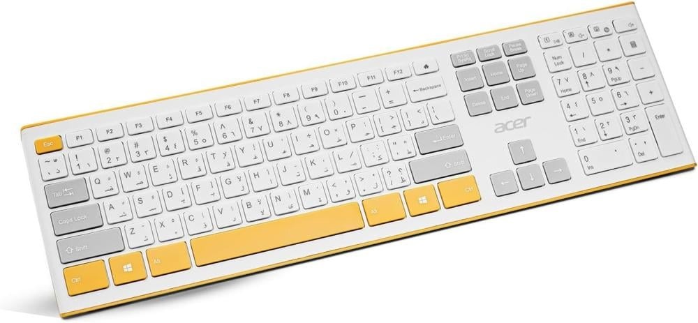 كومبو لاسلكي Acer OCC200 أبيض/أصفر