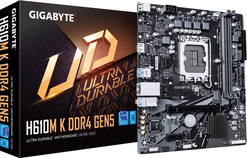 لوحة أم جيجابايت H610M تدعم DDR4