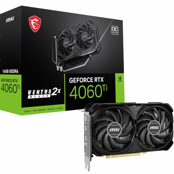 كرت شاشة MSI RTX 4060 Ti VENTUS 2X BLACK