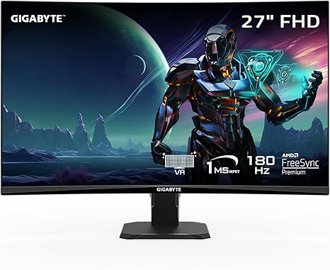 شاشة GIGABYTE GS27FC-EK مقاس 27 بوصة IPS دقة 2K 180Hz