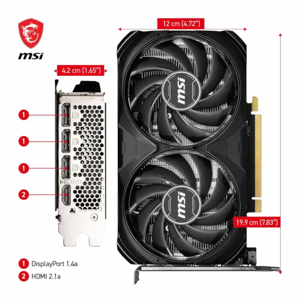 Second image of كرت شاشة MSI RTX 4060 Ti VENTUS 2X BLACK