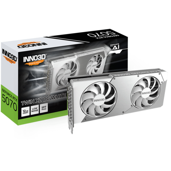 إينو3D جيفورس RTX 5070 توين 12 جيجابايت X2 أبيض