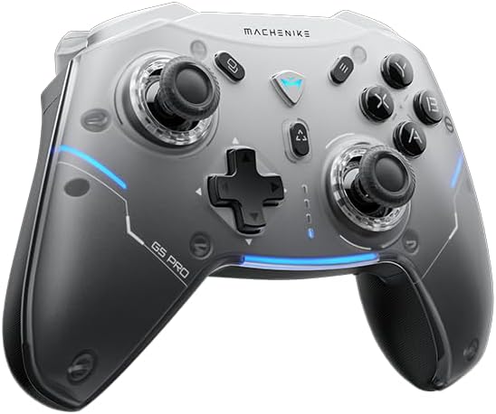 MACHENIKE CONTROLLER  M7 Pro Gaming Mouse (PAW 3104 Sensor) Wireless/Wired RGB Computer Mouse with 8000 DPI and 6 Programmable Buttons, High Performance Lightweight Gaming Mouse for PC/Mac - White