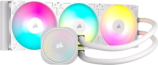 الصورة الثانية لـ CORSAIR Nautilus 360 RS ARGB CPU Liquid Cooler - 360mm AIO - Low Noise - Direct Motherboard Connector - Intel LGA 1851/1700, AMD AM5/AM4-3X RS120 ARGB Fans Included - White