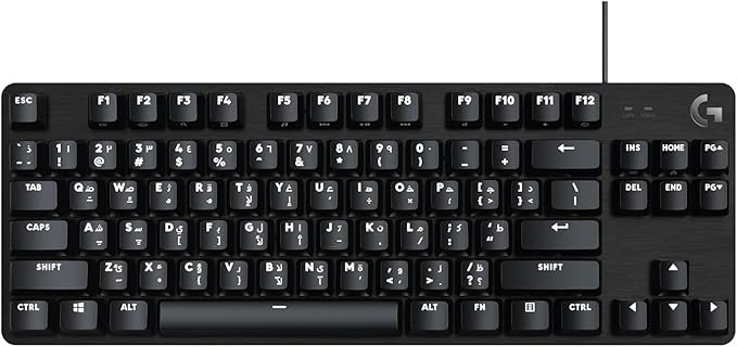 Logitech G413 TKL SE Mechanical Gaming Keyboard - Compact Backlit Keyboard with Tactile Mechanical Switches, Anti-Ghosting, Compatible with Windows, macOS, AR Keyboard -