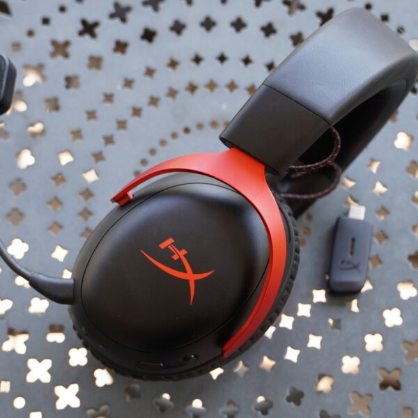 Second image of HyperX Cloud III – Wired Gaming Headset, PC, PS5, Xbox Series X|S, Angled 53mm Drivers, DTS, Memory Foam, Durable Frame, Ultra-Clear 10mm Mic, USB-C, USB-A, 3.5mm – Black/Red