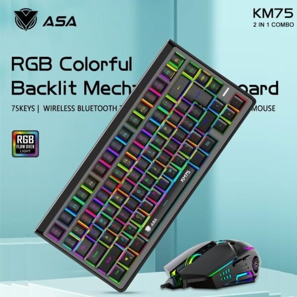 Second image of ASA Keyboard & Mouse Wireless KM75