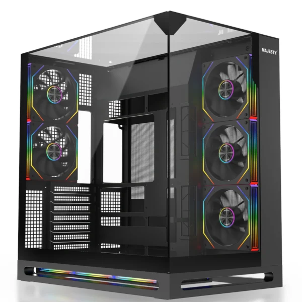MAJESTY FALCON X GAMING CASE HUB{BLACK LCD