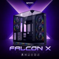 MAJESTY FALCON X GAMING CASE HUB{BLACKLCD1-12