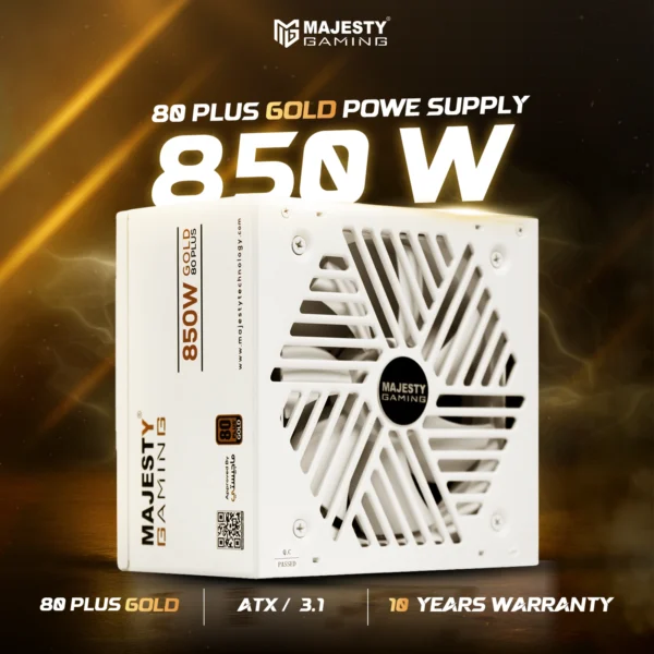 Second image of Mjaesty PowerSupply Gold 850W - 80 PLus WHITE